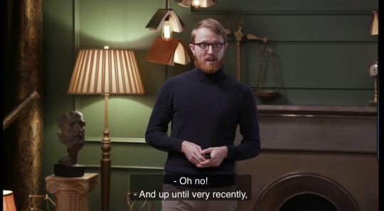 A cut back to Ryan presenting in a black turtleneck. An audience member states "Oh no!" in response to the Pornhub mention. Ryan continues " And up until very recently..."