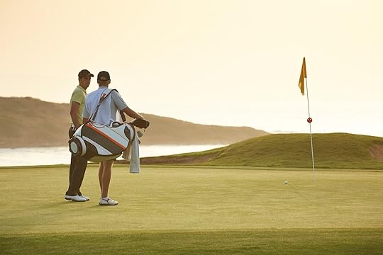 two men on putting green