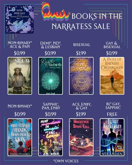 A graphic for the Narratess Indie Sale. The word