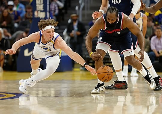 Golden State Warriors’ Brandin Podziemski (2) attempts to steal the...
