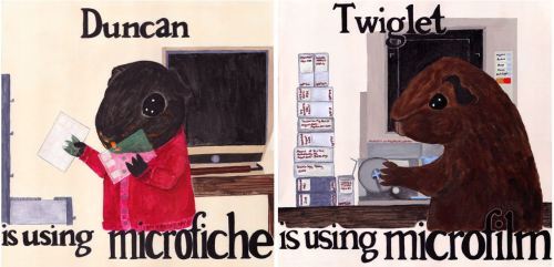 Rachel E. Smith microfilm microfiche guinea pig paintings