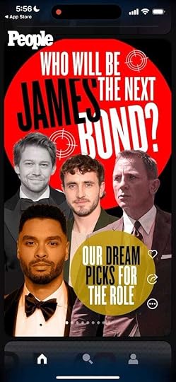 Screnshot from the PEOPLE app: "Who will be the next James Bond"