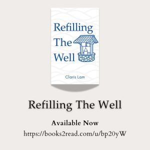 refilling the well cover with a drawing of a well on it!