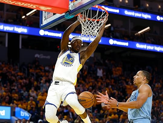 Golden State Warriors’ Jimmy Butler III (10) dunks the ball...