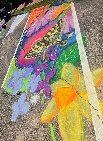 Hire a Chalk Artist - Spring Garden 1 Street Painting Art by Steph Calvert Art