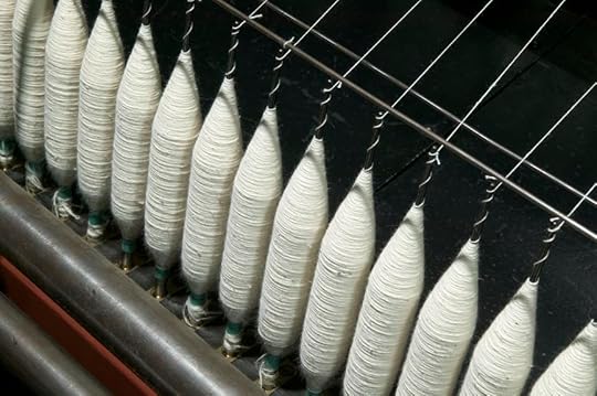 Spinning mule, from the Science Museum Group collection: Science Museum Group. Spinning Mule. Y1974.61 Science Museum Group Collection Online. Accessed 17 April 2025. https://collection.sciencemuseumgroup.org.uk/objects/co8405253/spinning-mule.