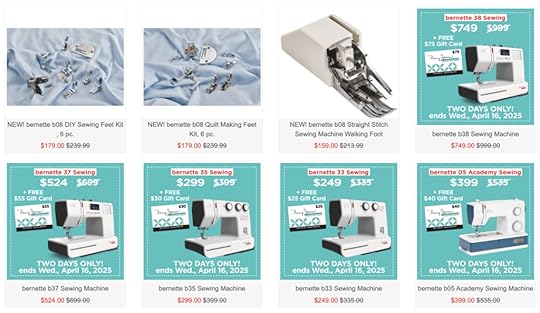 bernette Serger and Sewing Machine Sale with Gift Card with Purchase at Nancy Zieman Productions at ShopNZP.com