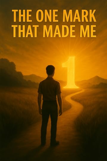 A person standing on a winding path looking towards a glowing number '1' in the sky, with the title 'THE ONE MARK THAT MADE ME' at the top of the image.