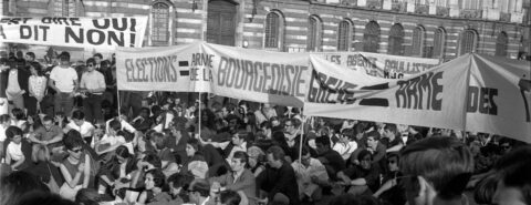 Photo of working-class protestors in Toulouse, June 1968