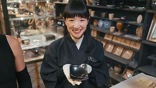 marie kondo holding kontsugi ceramic