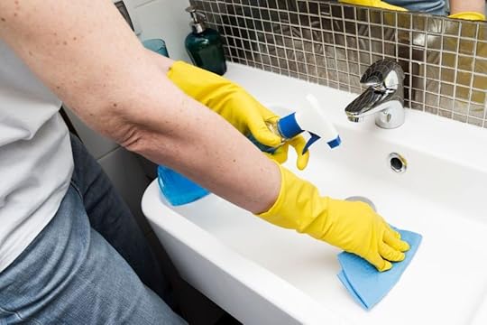 cleaning sink