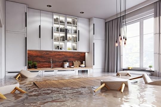 home flood, flooded kitchen