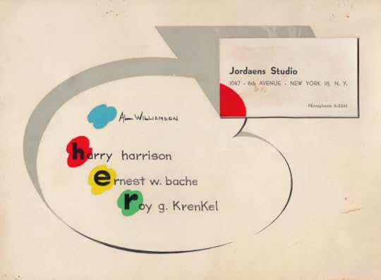 Harry Harrison, Al Williamson, Ernie Bache & Roy Krenkel studio card