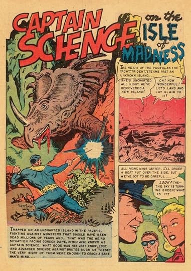Artwork by Harrison-Bache for 'Captain Science on the Isle of Madness' in Fantastic #8