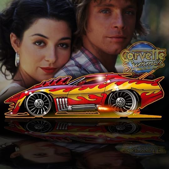 Corvette Summer Automotive Pop Culture Art by Fireball Tim Garage