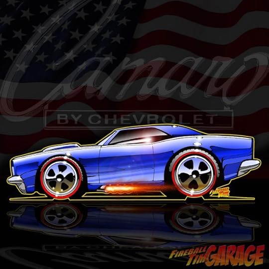 Chevrolet Camaro Automotive Pop Culture Art by Fireball Tim Garage