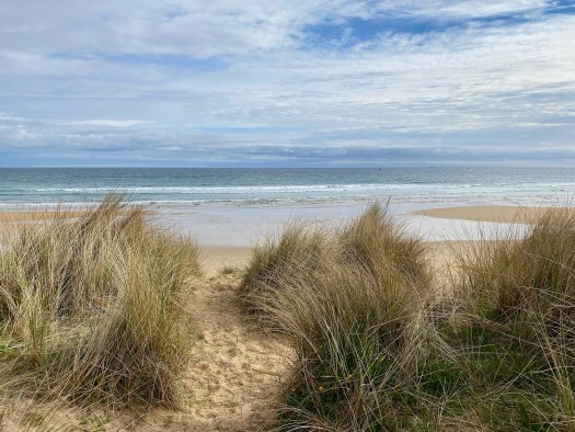 walking the dunes: looking to the sea
