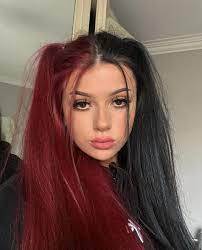 Pin by Rahma📍 on •Dyed hair📍 | Split dyed hair, Hair dye colors, Red hair