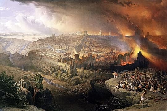 Jerusalem in uproar during its destruction by the Romans