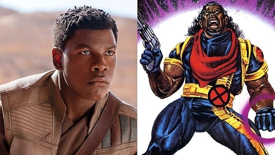 (Left) John Boyega as Finn in Star Wars (Right) Bishop from the pages of X-Men.