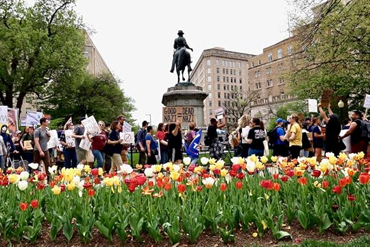 Anti-Trump protesters in McPherson Square