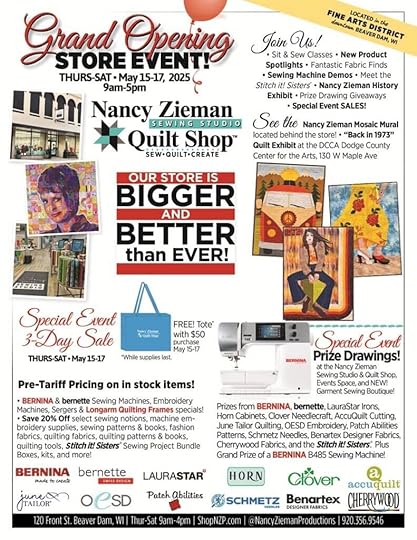2025 Grand Re Opening Event The Nancy Zieman Sewing Studio Quilt Shop in Downtown Beaver Dam WI 04 23 PG5