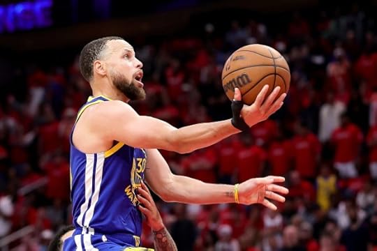 Stephen Curry #30 of the Golden State Warriors attempts a lay up against the Houston Rockets during the fourth quarter in Game One of the Western Conference First Round NBA Playoffs at Toyota Center on April 20, 2025 in Houston, Texas. (Photo by Alex Slitz/Getty Images)