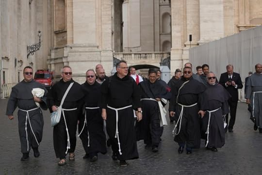 Clergy arrive for the funeral of Pope Francis