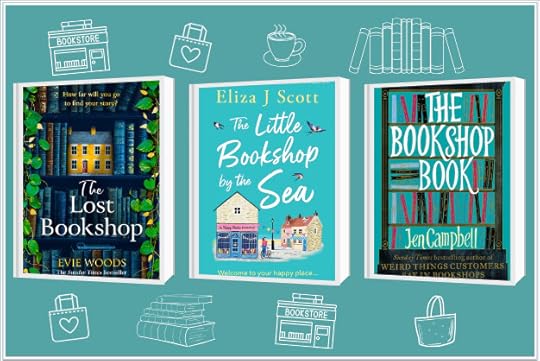 3 book covers of bookshop themed books