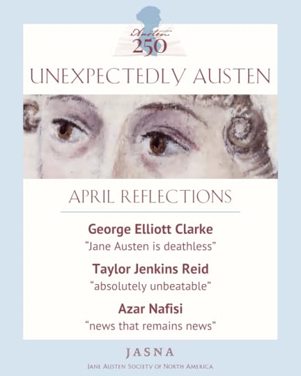 Unexpectedly Austen graphic with quotations from Clarke, Reid, and Nafisi