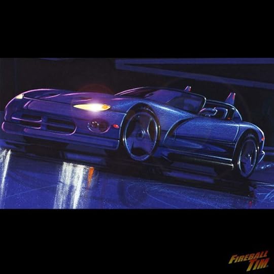 Dodge Viper Automotive Pop Culture Movie Car Art by Fireball Tim Garage