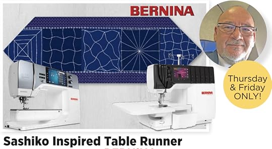 Sashiko Inspired Table Runner Sit & Sew Class with Richard Tharp at The Nancy Zieman Sewing Studio May 15-16, 2025