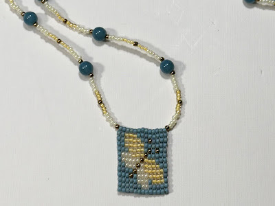 Butterfly beaded necklace pendant pattern