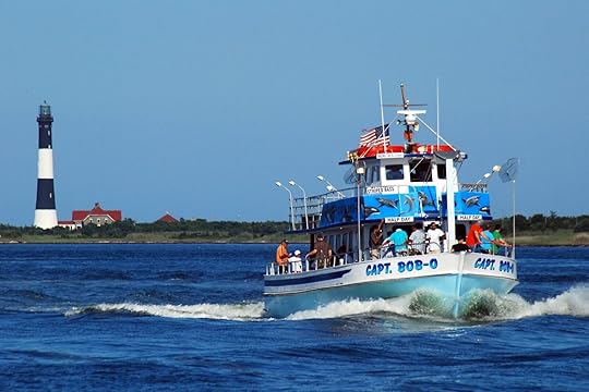 The Capt Bob O passes the Fire Island Lighthouse on the Great South Bay, Babylon, Long Island
