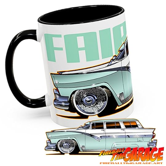 Ford Fairlane Automotive Pop Culture Movie Car Art by Fireball Tim Garage
