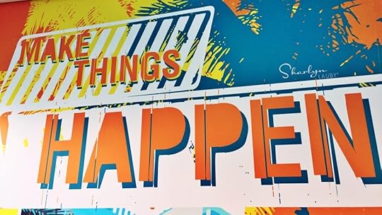 wall art make things happen showing productivity
