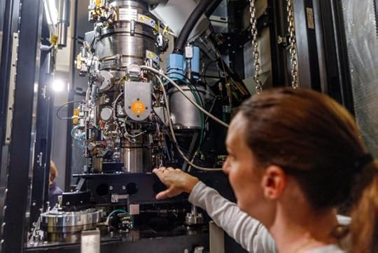 Lab manager Hannah Turner shows the Titan Krios electron microscope at Scripps Research Institute in La Jolla on Friday, April 11, 2025. (Hayne Palmour IV / For The San Diego Union-Tribune)