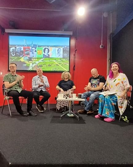 Five authors on stage