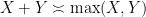 {X+Y \asymp \max(X,Y)}