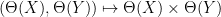 {(\Theta(X), \Theta(Y)) \mapsto \Theta(X) \times \Theta(Y)}