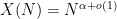 {X(N) = N^{\alpha+o(1)}}