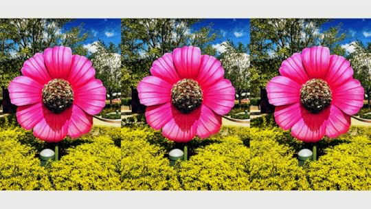repeated image of blooms simulating artificial intelligence and Bloom's Taxonomy