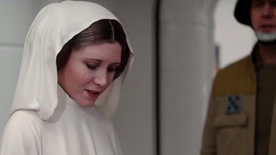 A digital Carrie Fisher as Princess Leia in Rogue One: A Star Wars Story.