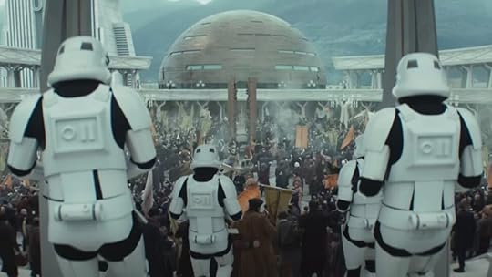 Stormtroopers arrive on the planet Ghorman in season two of Star Wars: Andor.