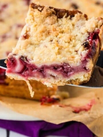 Close Up Of Strawberry Rhubarb Tart