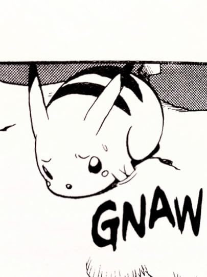 Pikachu stuck(?) in a rock that opens into a secret dimension(?)