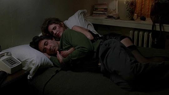 Al Pacino and Shannon Wilcox spoon in bed by a telephone in