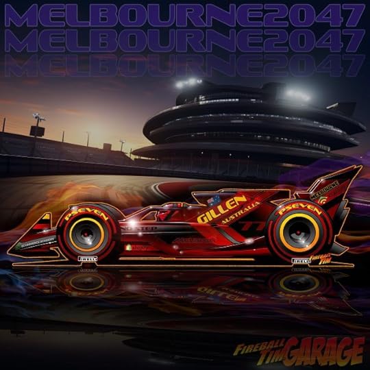 F1 Car Automotive Pop Culture Movie Car Art by Fireball Tim Garage