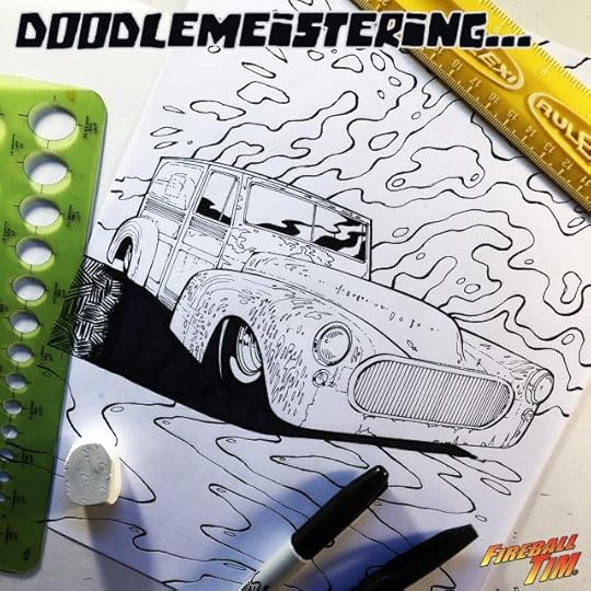 Automotive Pop Culture Movie Car Art by Fireball Tim Garage