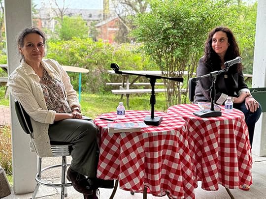 Onstage at Ivy Bookshop in Baltimore (Jumana Dalal)